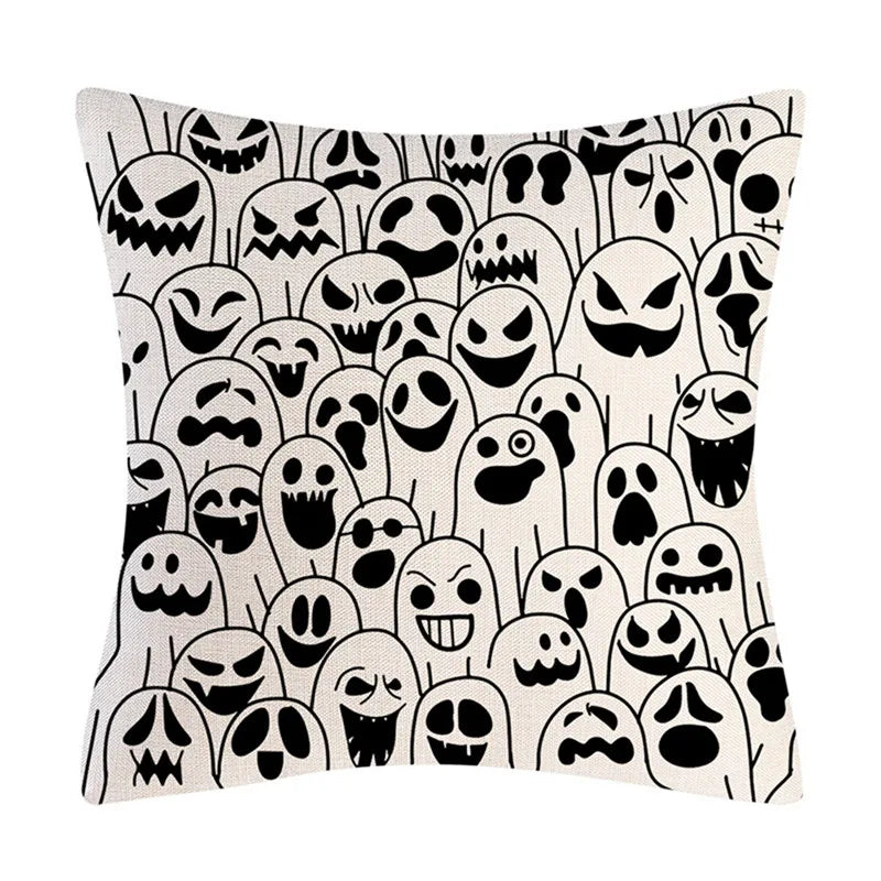Linen Trick Treat Cushion Cover