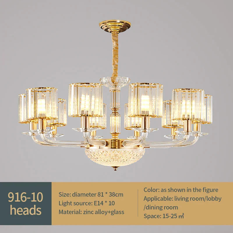 DecorBites™ Crystal Glass Pendant Lamp: Modern European Luxury for Living, Dining, Bedroom