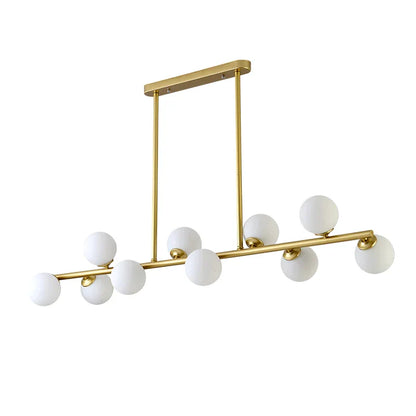 DecorBites™ Glass Balls Chandelier: Stylish Suspension Lighting for Dining Room, Kitchen, and Office