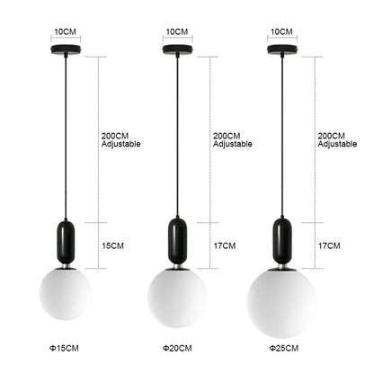 DecorBites™ Glass Ball LED Chandelier for Modern Living Spaces