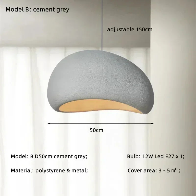 Handmade Wabi Sabi Resin Pendant Light