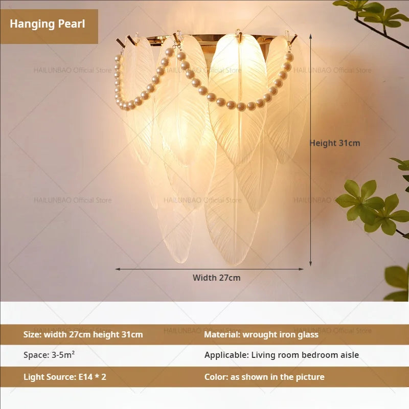 DecorBites™ Luxe Crystal Glass Wall Lamp for Aisle, Living Room, Bedroom & Corridor Lighting