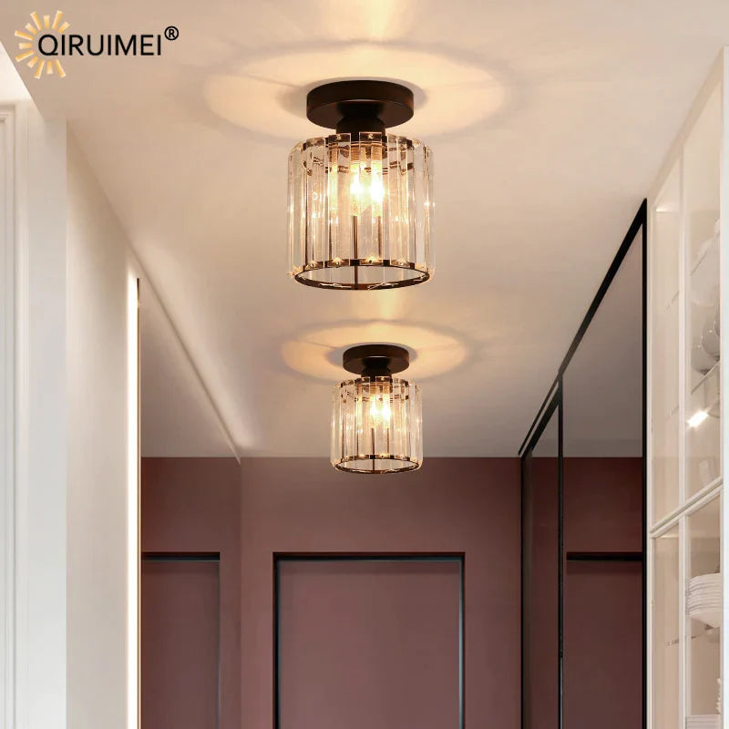 DecorBites™ Crystal Glass Nordic LED Chandelier for Modern Indoor Lighting