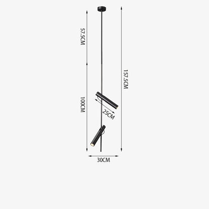 DecorBites™ Black Adjustable LED Pendant Chandelier for Bedroom, Kitchen, Living Room