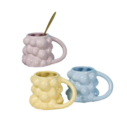 DecorBites™ Grape Ceramic Mug: Cute, High Value, Office & Home Milk Cup, Women's Gift.
