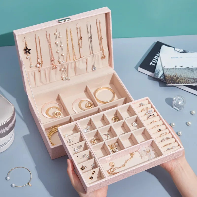 Leather Necklace Organizer Box