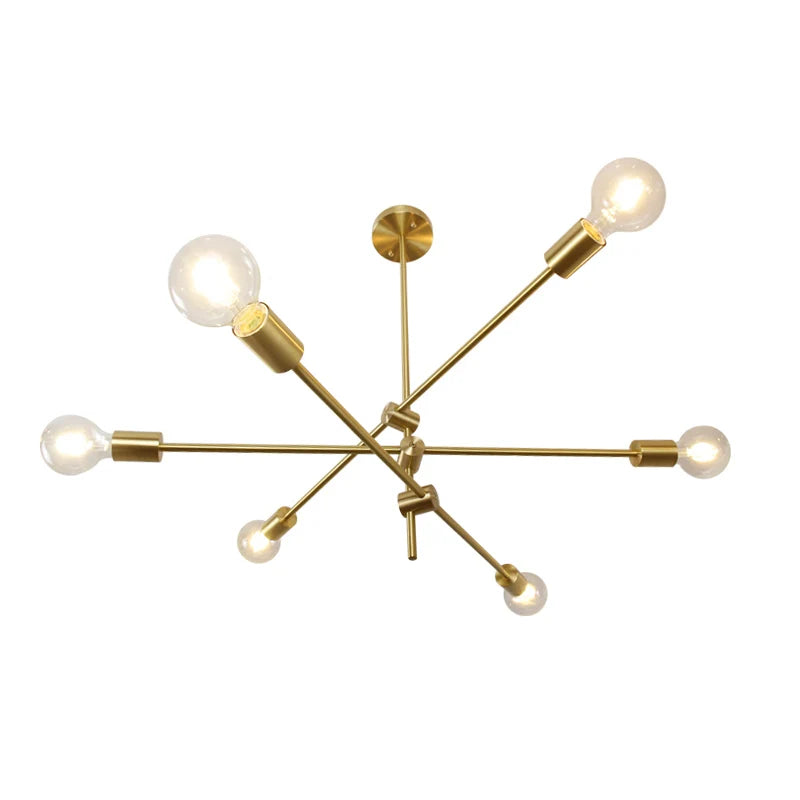 DecorBites™ Glass Ball Globe LED Pendant Light Fixture - Nordic Modern Iron Rod Hanging Lamp