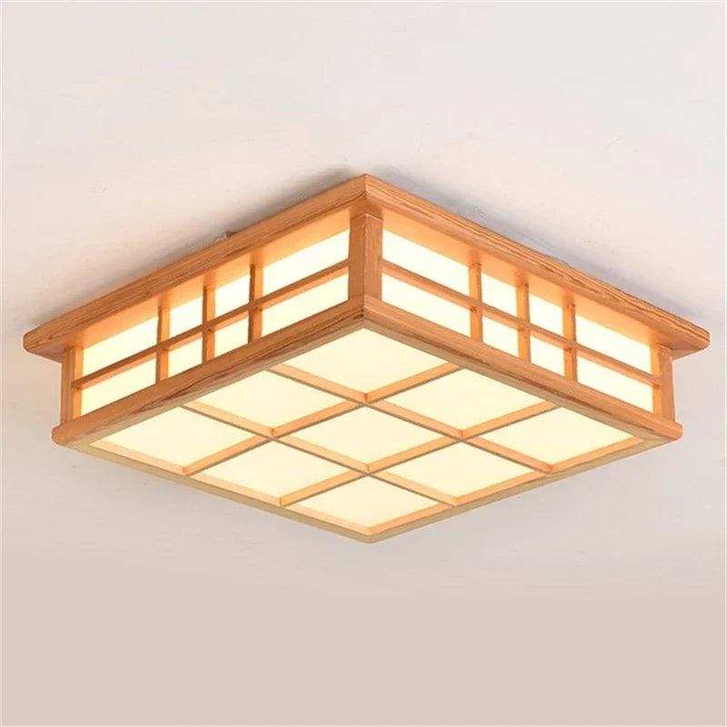 Wooden Square LED Light