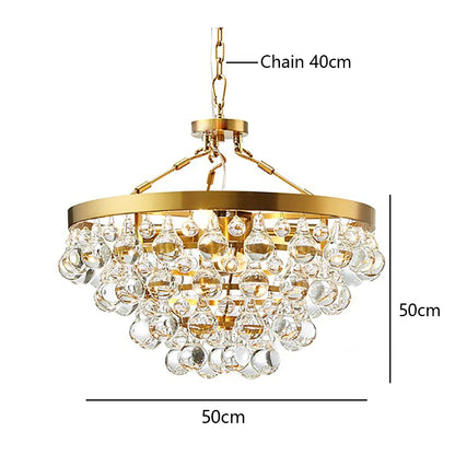 DecorBites™ Crystal Bead Ceiling Pendant Lights - Retro Luxury Gold Home Decor Lighting