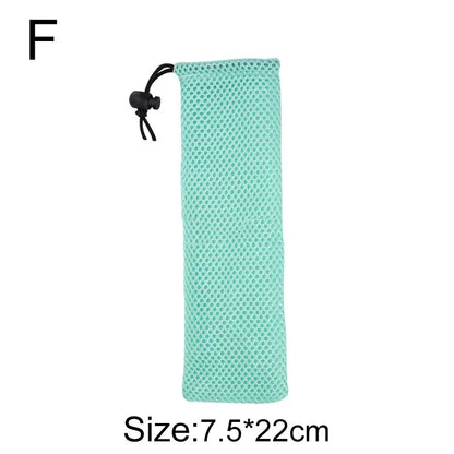 DecorBites™ Cotton Linen Cutlery Case Drawstring Bag for Travel and Home Dining
