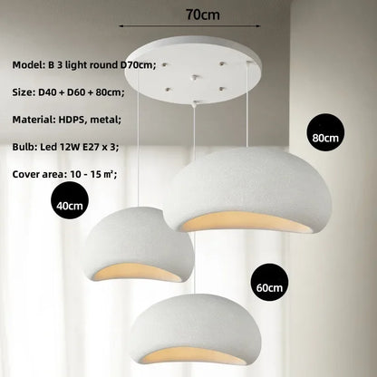 DecorBites™ LED Wabi Sabi Chandelier: Modern Minimalist Pendant Light for Home, Dining, Living Room