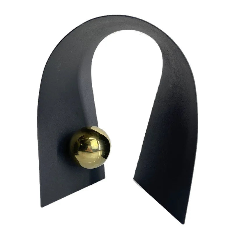Gold Metal Geometric Sculpture
