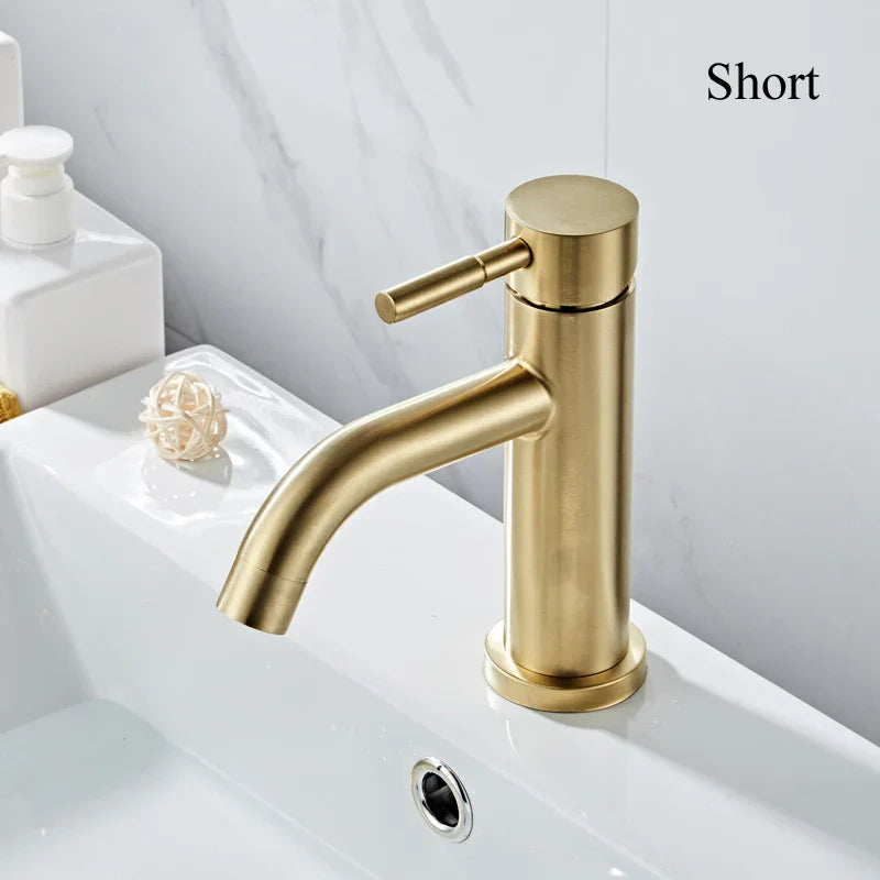 Brushed Gold Steel Faucet