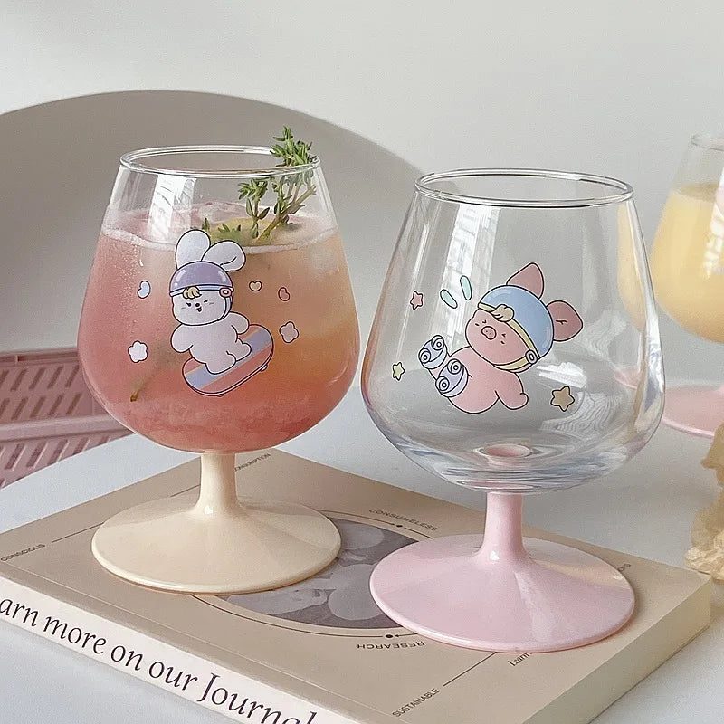 Glass Rabbit Juice Goblet