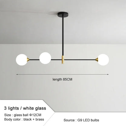 DecorBites™ Glass Ball Pendant Chandelier for Modern Home Decor and Lighting
