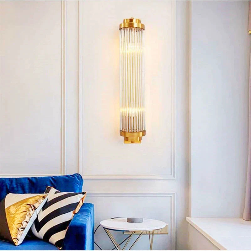 Gold Crystal LED Sconce WG610 Large Design