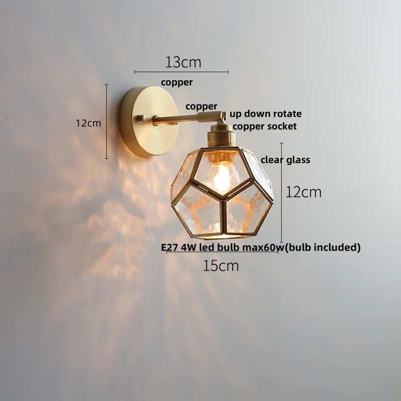 Clear Glass Bedside Lamp