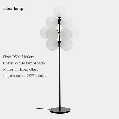 DecorBites™ Grape Chandelier: Modern Glass Ball Pendant Lamp for Living Room and Bedroom