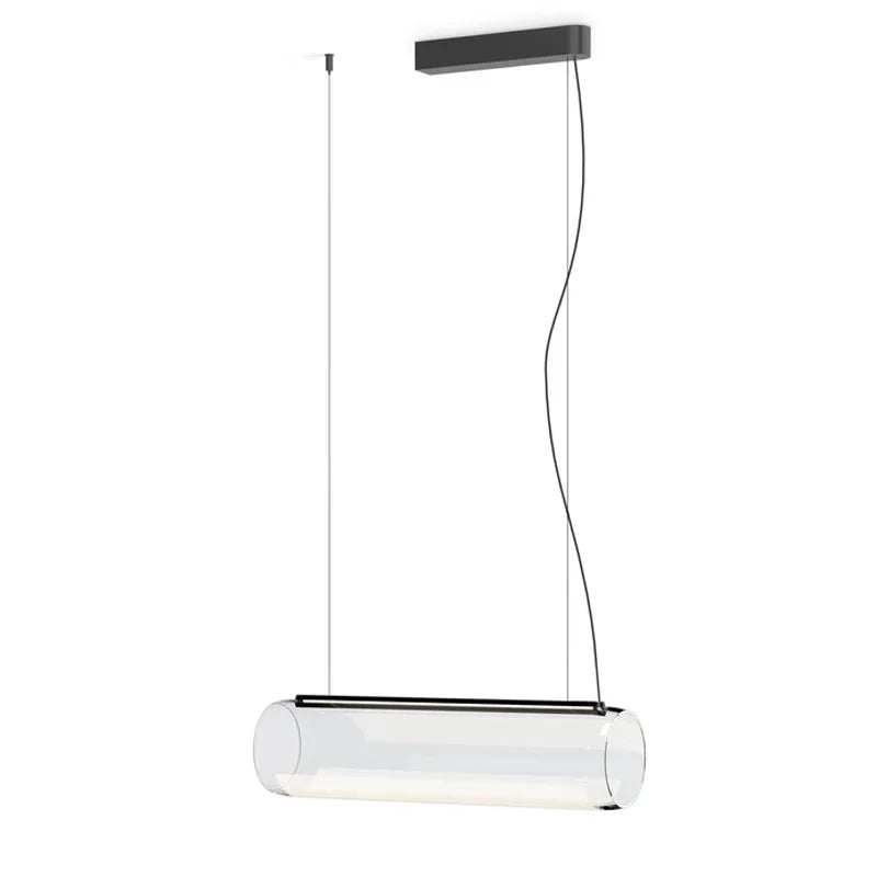 DecorBites™ Clear Glass Cylinder Chandelier | Modern Indoor Suspension Light