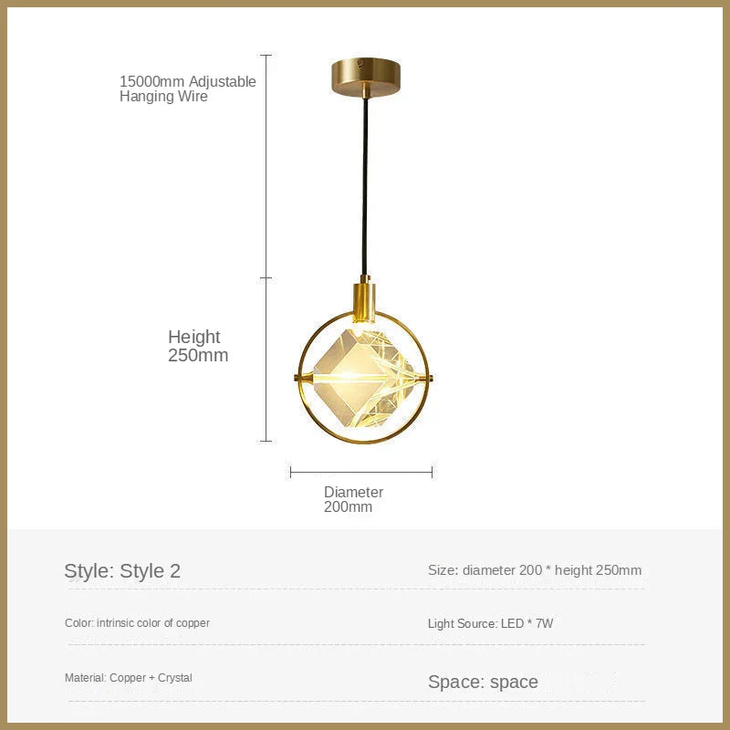 DecorBites™ Crystal LED Pendant Lights for Home Decor Lighting
