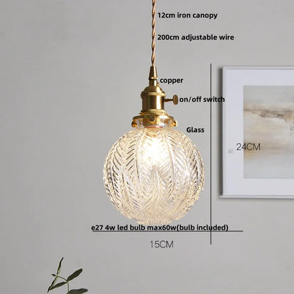 DecorBites™ Clear Glass LED Pendant Light Fixture for Modern Home Decor