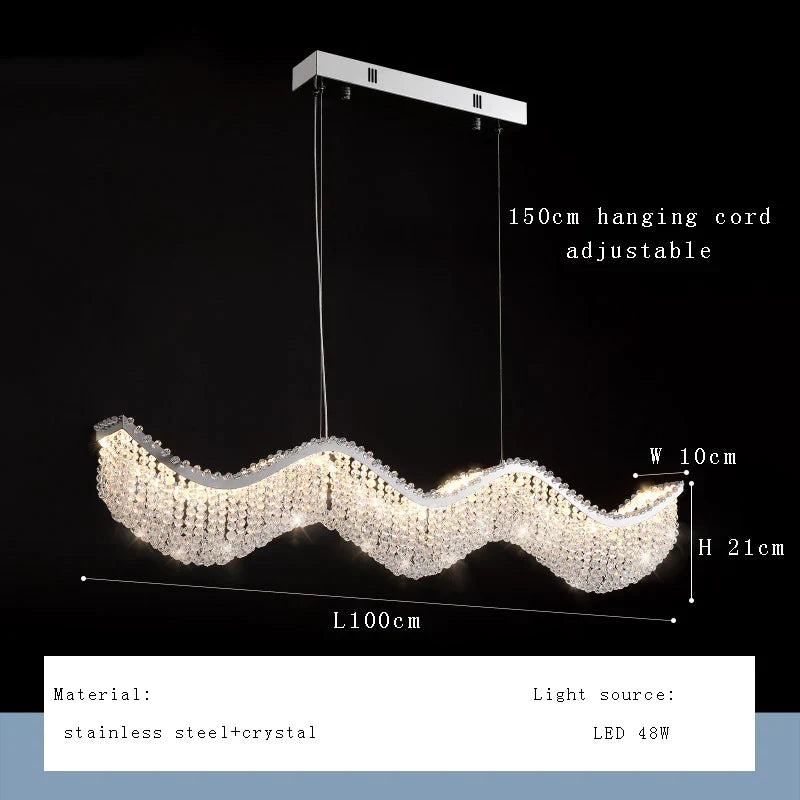 DecorBites™ Crystal Bead Chandelier LED Lights for Modern Luxury Home Decor & Bedroom