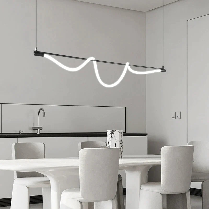 Gold Modern LED Chandelier 120cm Tricolor Light