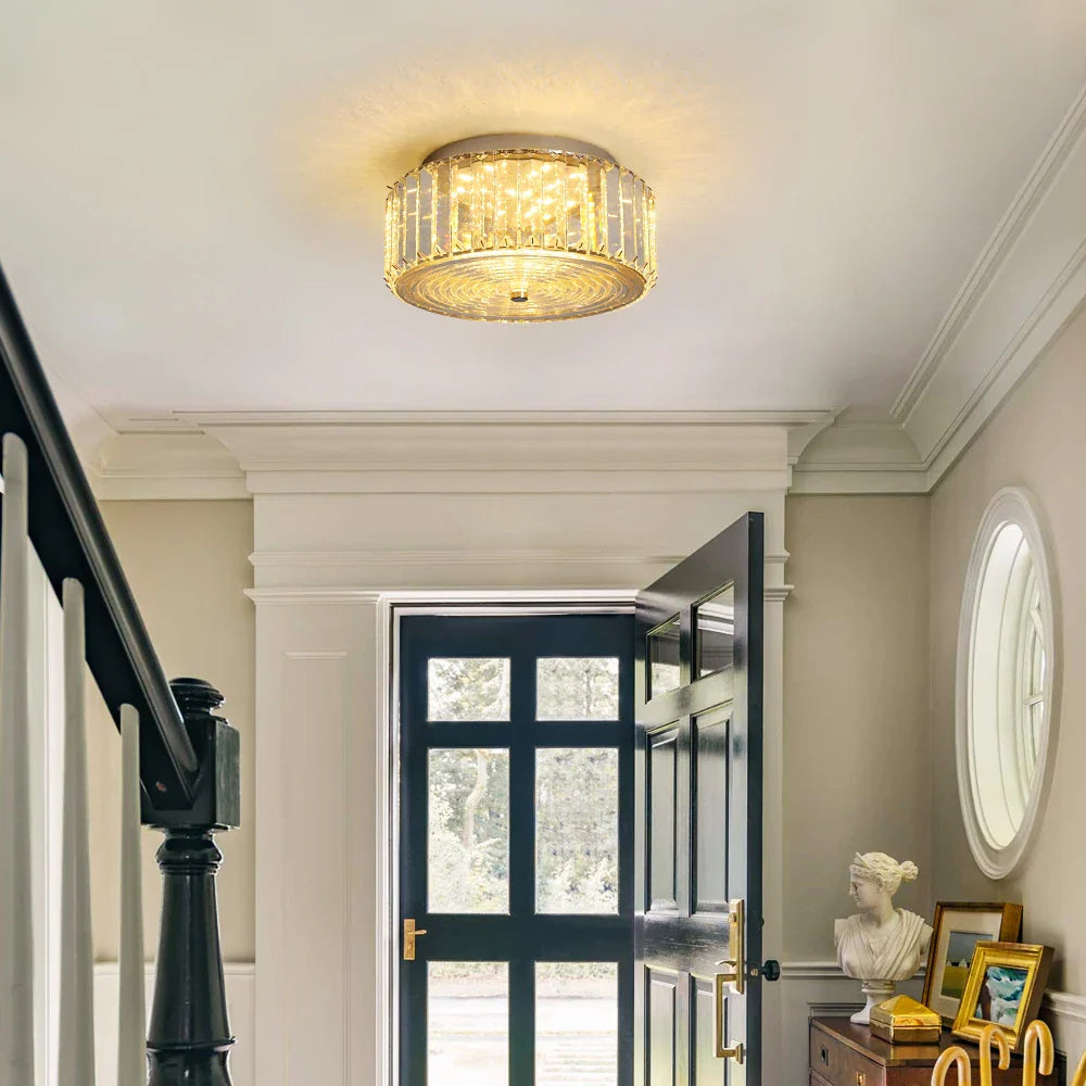 DecorBites™ Crystal LED Ceiling Chandelier Light Circle Design Indoor Lighting