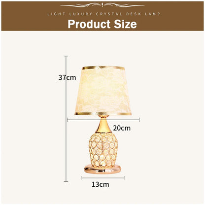 DecorBites™ Crystal Bedroom Table Lamp: Modern, Romantic, Decorative Lighting