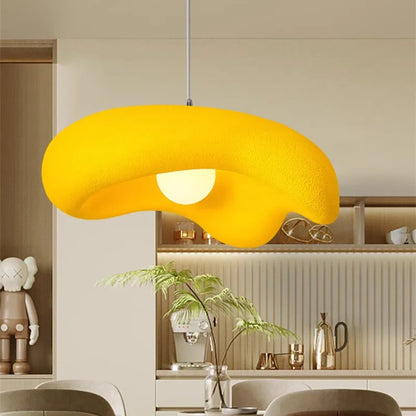 DecorBites™ Creamy Style Resin Pendant Light, G9 LED, Dining Room & Kitchen Island Decor