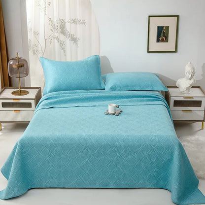 DecorBites™ Cotton Quilted Embroidered Bedspread Set