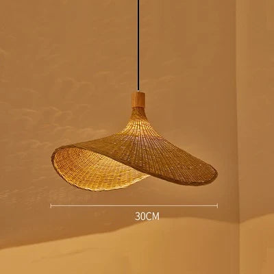 DecorBites™ Bamboo Pendant Lamp Hand Knitted