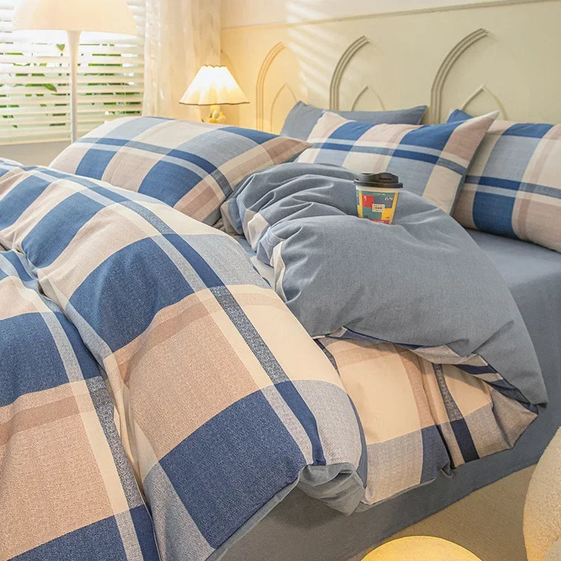DecorBites™ Cozy Cotton Bedding Set: 160X210cm Quilt Cover for Adults, Warm & Soft Duvet Cover