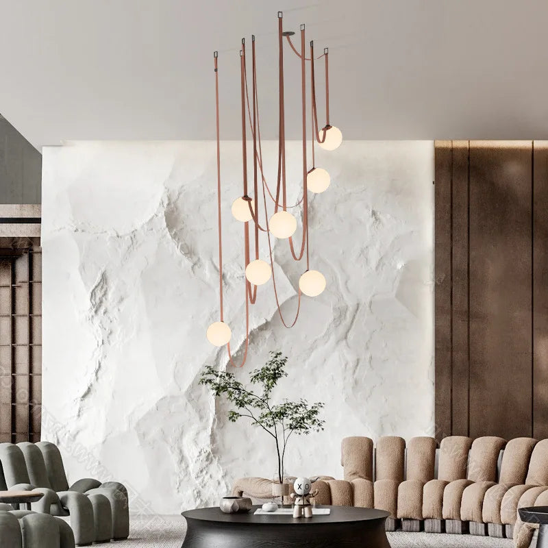 DecorBites™ Glass Ball Pendant Lamp for Loft Living Dining Room, LED Lighting
