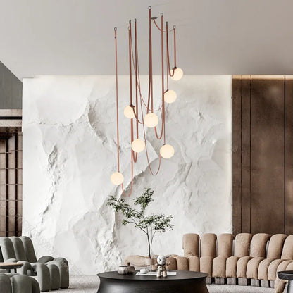 DecorBites™ Glass Ball Pendant Lamp for Loft Living Dining Room, LED Lighting