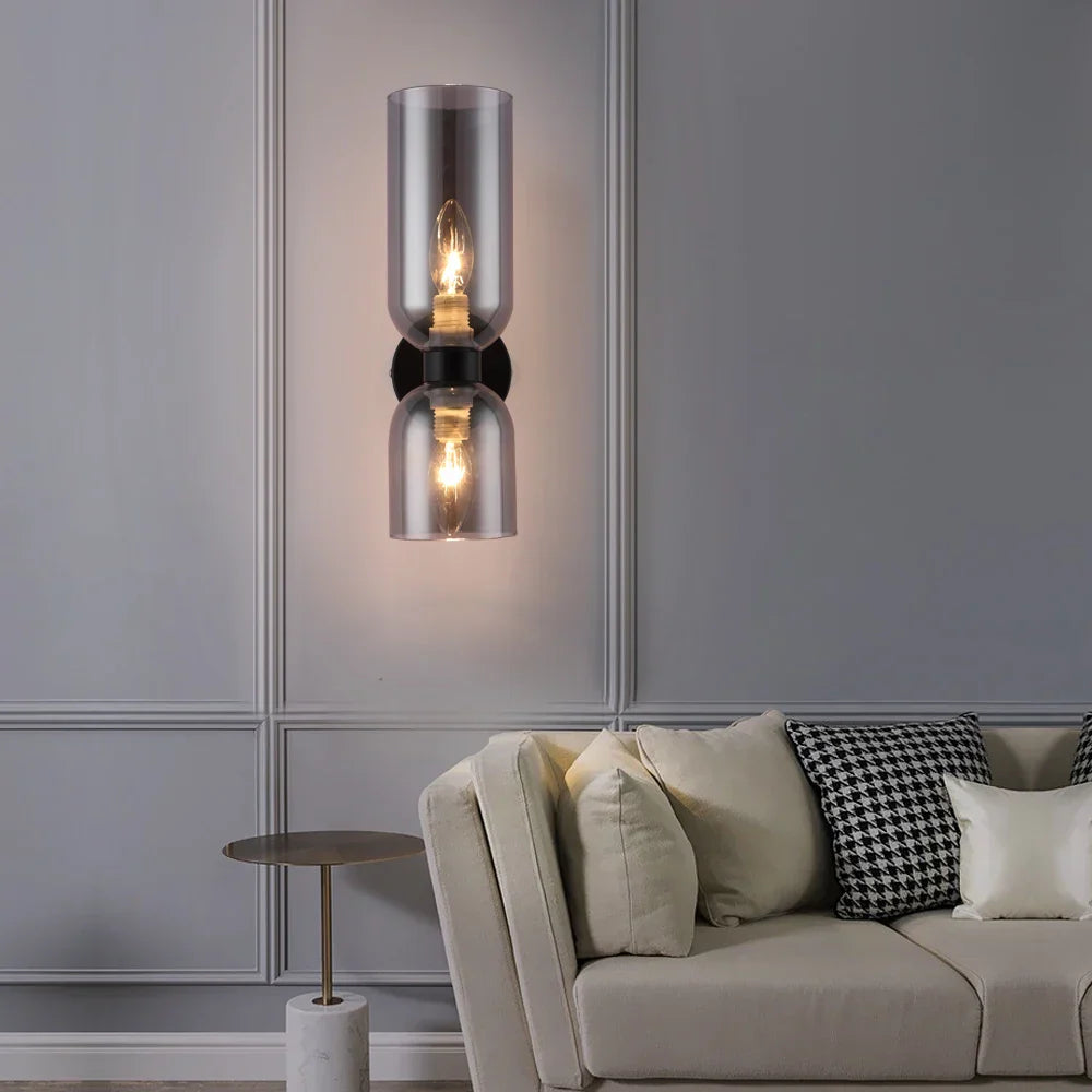 DecorBites™ Glass Shade Wall Lamp: Modern Minimalist Art Lighting for Bedroom, Corridor, Staircase