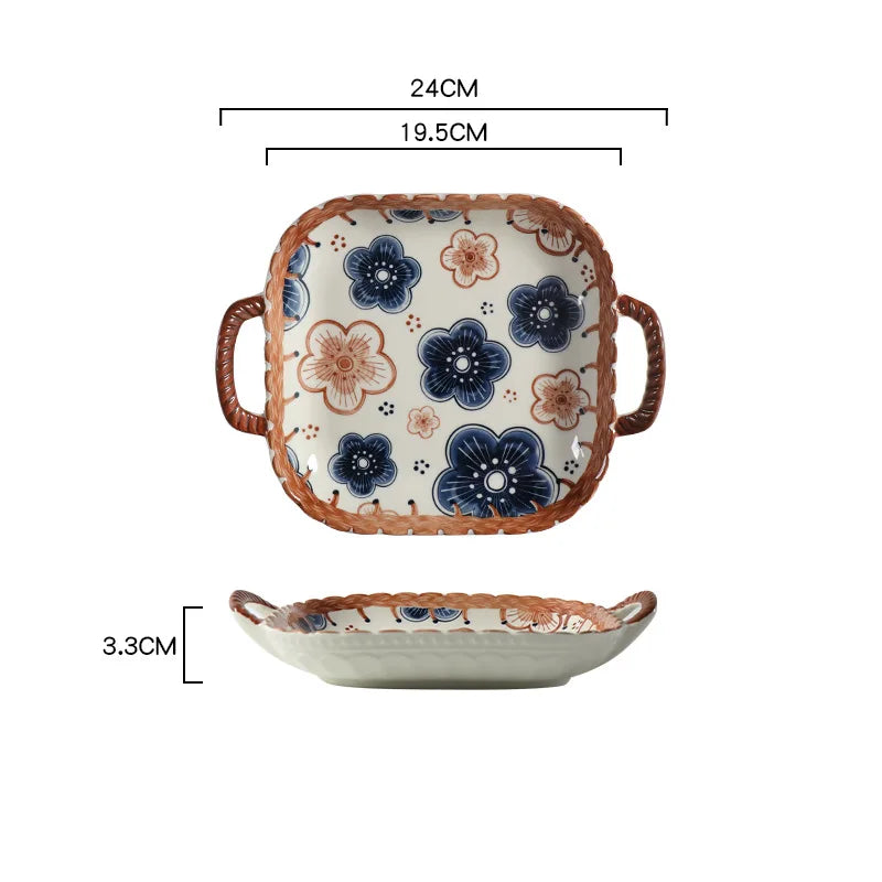 Ceramic Handle Baking Bowl