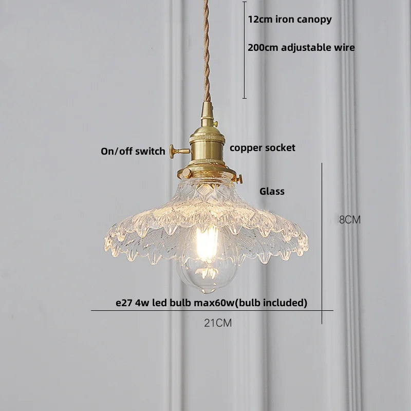 Green Glass LED Pendant