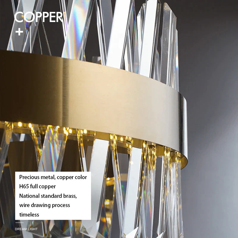 Crystal LED Ceiling Chandelier Oval 100cm