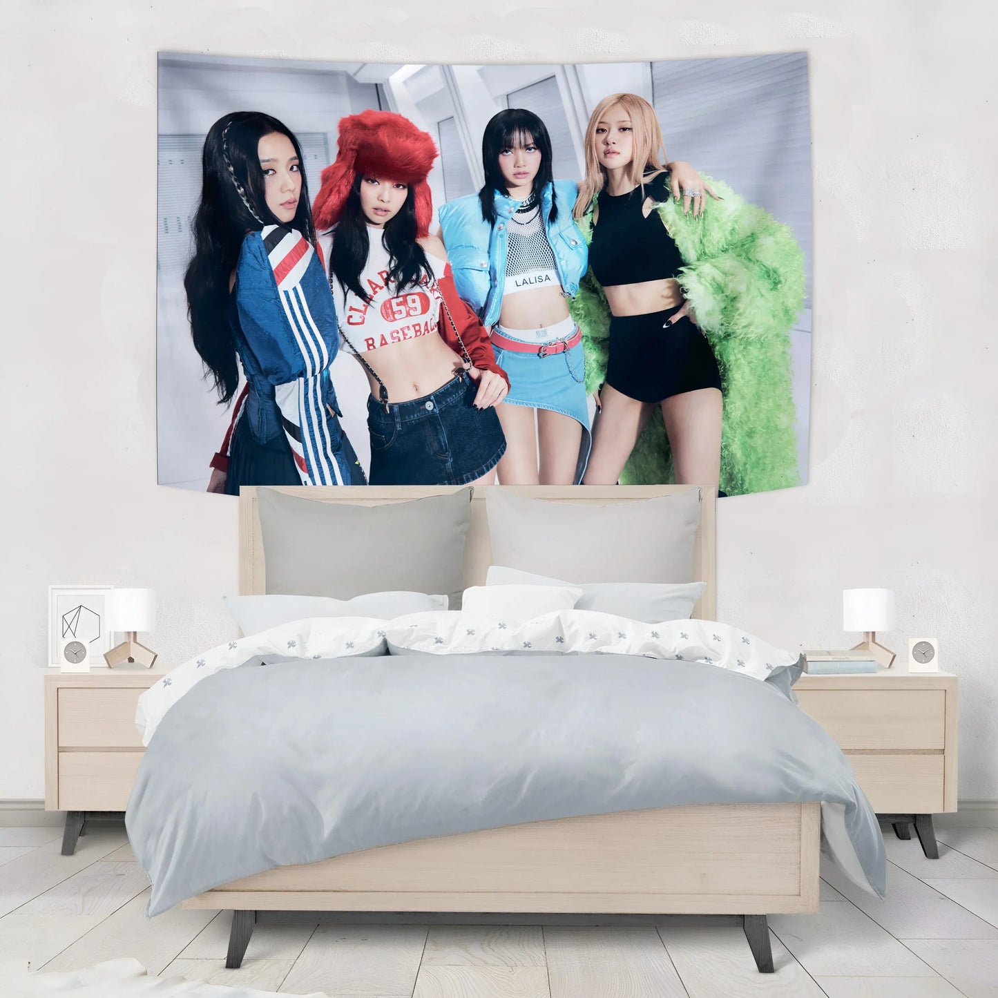 DecorBites™ Kpop Black Pink Girl Group Tapestry Banner Concert Decorative Painting