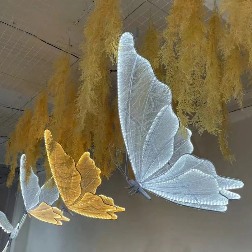 Butterfly LED Floor Lamp Gold 120cm Wedding Style