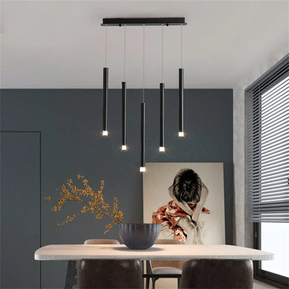 DecorBites™ Glossy Cylindrical Chandelier for Bar, Restaurant, Bedside, and Company Front Desk