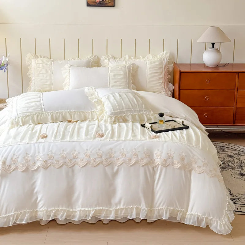 Silk Lace Bed Skirt