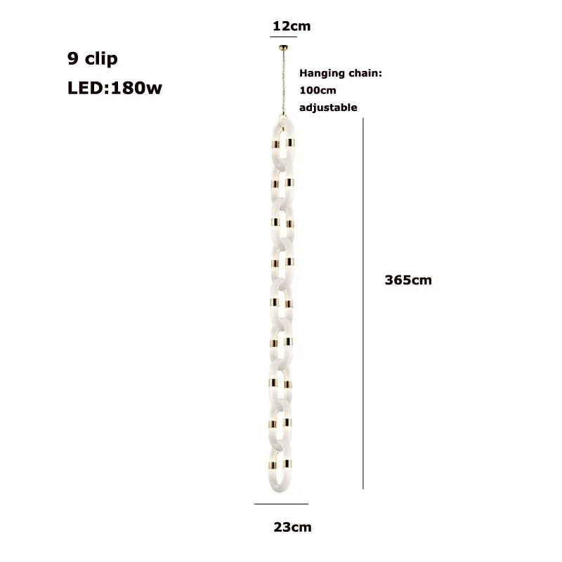 DecorBites™ Crystal Gold Chain Chandelier Ceiling Lamp for Home Décor
