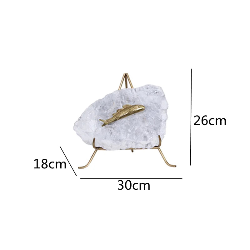Gold Crystal Fish Ornament