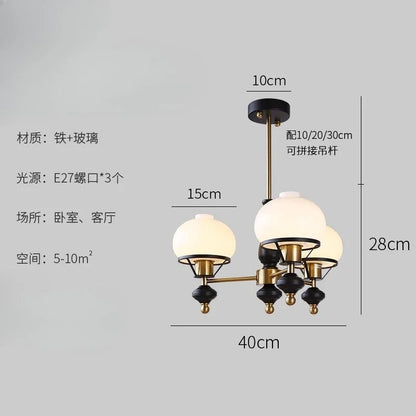 DecorBites™ French Bauhaus Medieval Ceiling Chandelier for Bedroom and Study Room