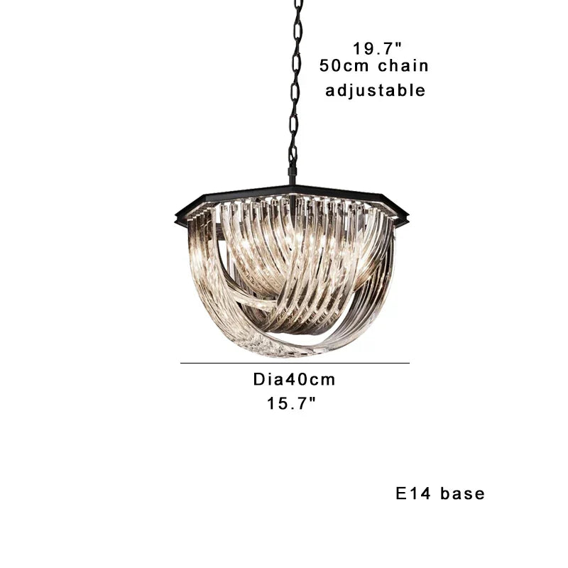 DecorBites™ Glass Crystal Pendant Lights for Kitchen Island Bar - Elegant Luxury LED Lamps