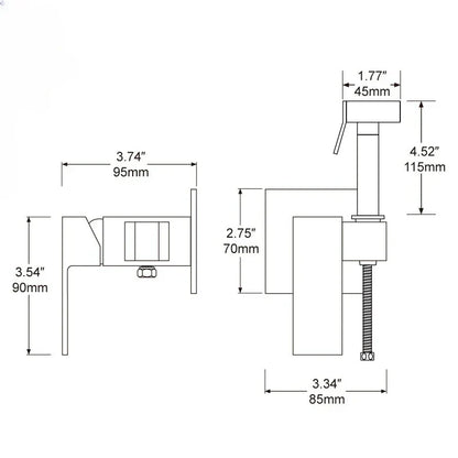 DecorBites™ Bidet Spray Gun Set Kit with Hot and Cold Hygienic Shower for Bathroom and Toilet