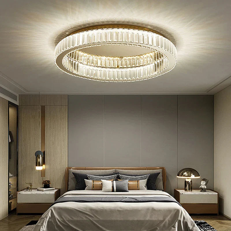 DecorBites™ Crystal LED Ceiling Chandelier for Home Living Room Lighting Decoration