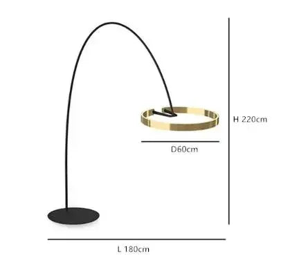 DecorBites™ Circular Luminescence LED Floor Lamp for Elegant Living Spaces